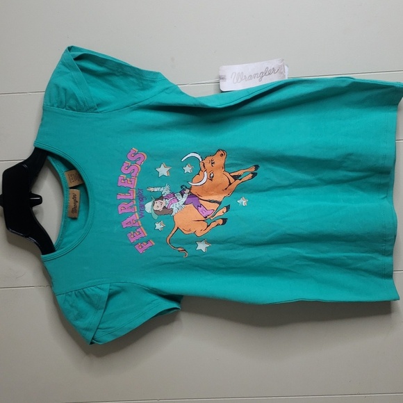 Wrangler Short Sleeve Graphic Design Tee Large (10) Girls - Picture 4 of 5